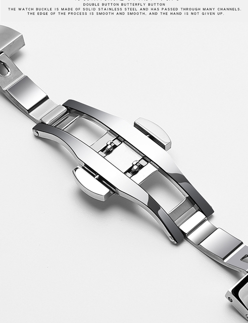 Pasek zegarkowy ze stali nierdzewnej dla Longines, oryginalny Master Crescent 12-22mm - Wianko - 6