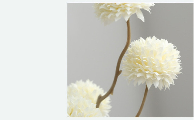 Piękne białe i różowe sztuczne kwiaty mniszka do dekoracji wnętrz i akcesoriów ślubnych - zestaw 5 główek - Wianko - 17
