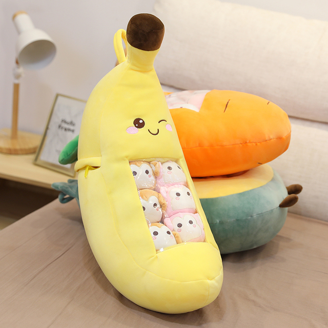 Pluszowa poduszka w kształcie uroczej truskawki awokado z nadzieniem z marchewki i bananowej truskawki - Wianko - 19