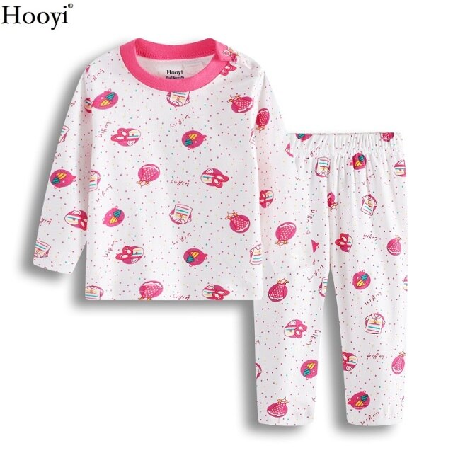 Zestaw piżam Hooyi Dot dla chłopców - noworodek, 100% bawełna, kombinezon, wygodna nocna bielizna z kreskówkowym motywem Bebe - Wianko - 8
