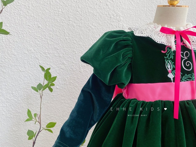 Sukienka księżniczka dziecięca w stylu jesienno-tureckim dla dziewczynek, 0-12 lat, idealna na świąteczne okazje oraz Eid - Wianko - 3