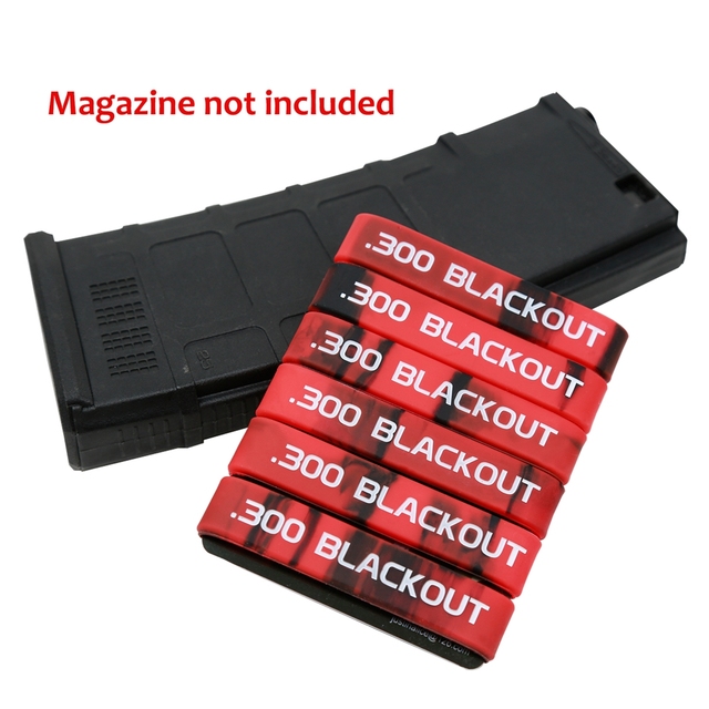 Opakowanie gumek recepturek Magazine Marking Band dla amunicji 5.56, 300 AAC BLK, 223 REM, 7.62x35mm 300 Blackout Subsonic - Wianko - 8