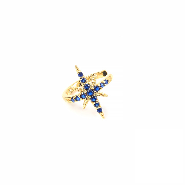 Srebrne kolczyki CANNER z niebieską cyrkonią 925 na chrząstkę - Wianko - 8