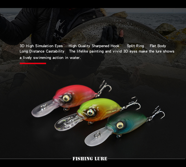 Przynęta wędkarska na szczupaka Isca Pesca Mini - woblery crankbaity Minnow 3.9 cm 4.8 g Peche Leurre pływające Japonia - Wianko - 8