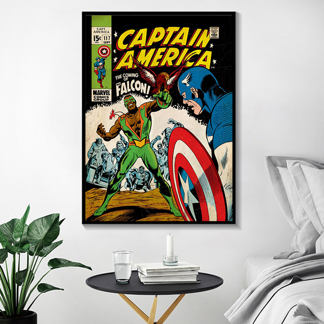 Plakat artystyczny Marvel Avengers dla dzieci do sypialni i salonu – bez ramki - Wianko - 7