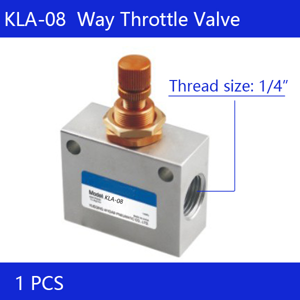 KLA-0 8 1/4 - kontrola prędkości pneumatycznego zaworu przepływu, srebrny - Wianko - 2