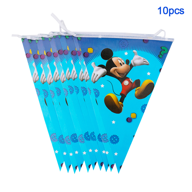Jednorazowe naczynia na imprezę: Zestaw dekoracji urodzinowych Disney Mickey Mouse dla dzieci - talerze, serwetki, słomki - Wianko - 6