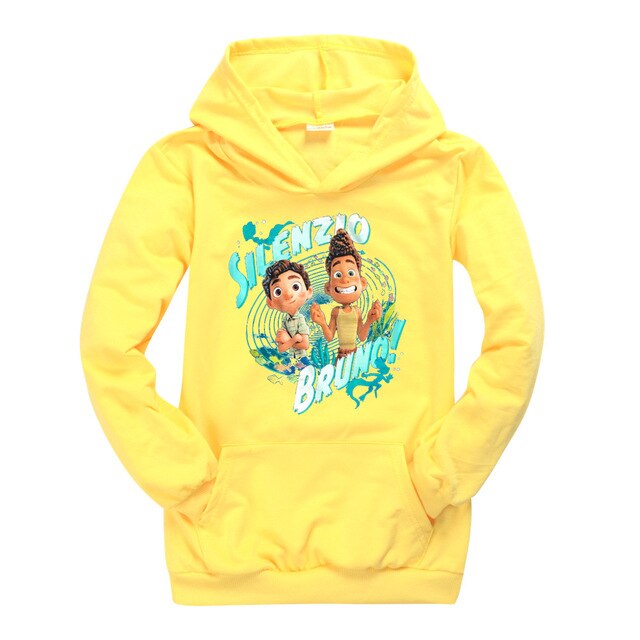 Bluza Disney Kids Girls jesienno-chłopięca z długim rękawem - Luca, kaptur, T-shirt, dla nastolatków, dzieci - Wianko - 5