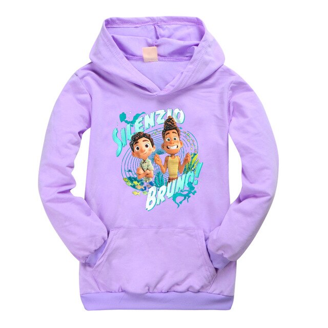Bluza Disney Kids Girls jesienno-chłopięca z długim rękawem - Luca, kaptur, T-shirt, dla nastolatków, dzieci - Wianko - 8
