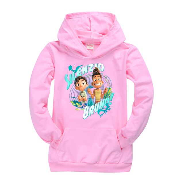 Bluza Disney Kids Girls jesienno-chłopięca z długim rękawem - Luca, kaptur, T-shirt, dla nastolatków, dzieci - Wianko - 4