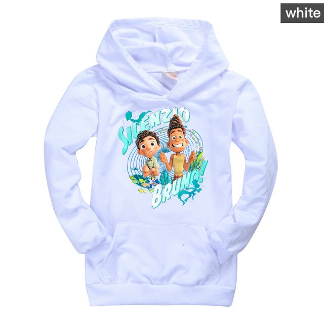 Bluza Disney Kids Girls jesienno-chłopięca z długim rękawem - Luca, kaptur, T-shirt, dla nastolatków, dzieci - Wianko - 3