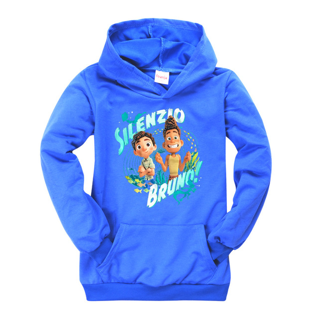 Bluza Disney Kids Girls jesienno-chłopięca z długim rękawem - Luca, kaptur, T-shirt, dla nastolatków, dzieci - Wianko - 13