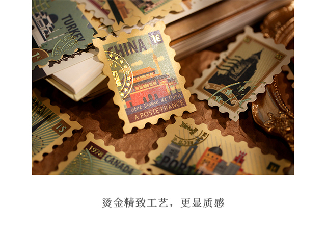 40 sztuk naklejanych terminarzy Vintage brązujących znaczków do notebooków, pamiętników, albumów, scrapbookingu i kolażu papierniczego - Wianko - 7