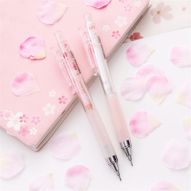 Ołówek mechaniczny Sakura Kawaii - 1 szt. różowe wiśniowe kwiaty, 0.5mm - Wianko - 7
