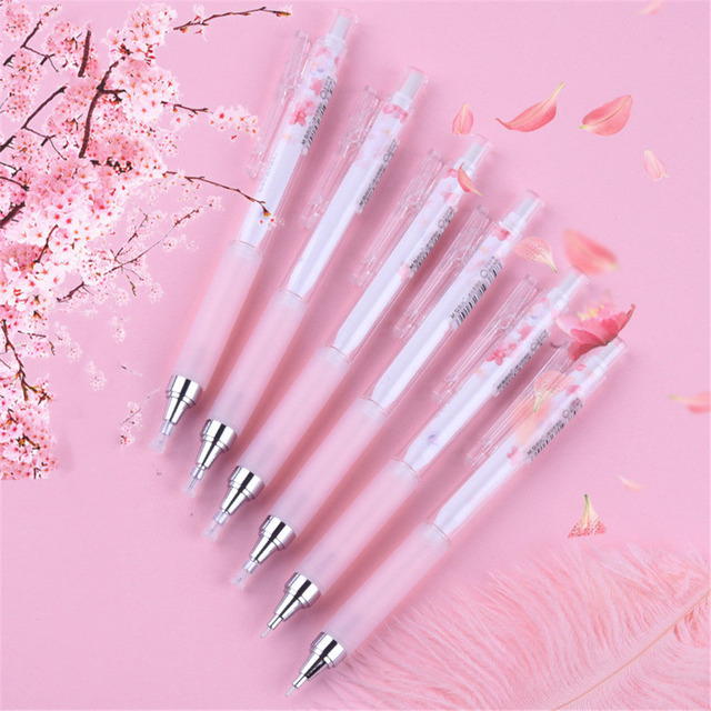 Ołówek mechaniczny Sakura Kawaii - 1 szt. różowe wiśniowe kwiaty, 0.5mm - Wianko - 11