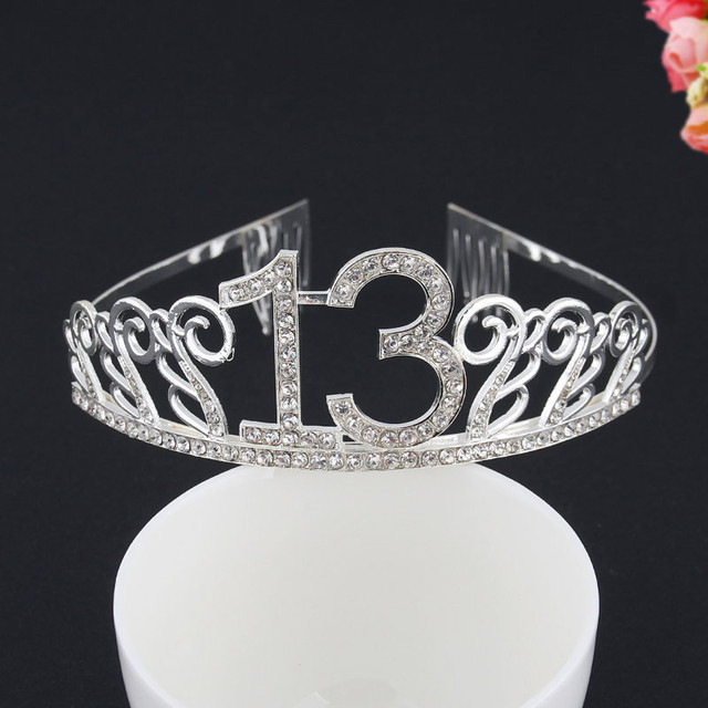 Dekoracja urodzinowa różowe złoto - satynowa szarfa, kryształowa korona, Tiara - 18, 21, 30, 40, 50 rocznica, nowy, wielkanoc - Wianko - 52