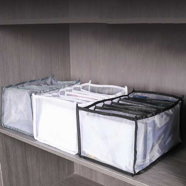 Organizer szuflad Dormitorium: Oddzielny pojemnik na skarpety i bieliznę, 7 siatek na biustonosze, składany - Wianko - 4