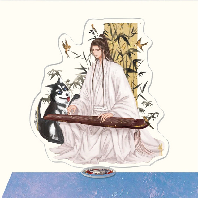 Breloczek na klucze Chiński BL Anime Husky i biały kot Shizun – akrylowe stojące modele do dekoracji biurka i zabawy – kreskówkowe biżuteryjne figurki - Wianko - 15