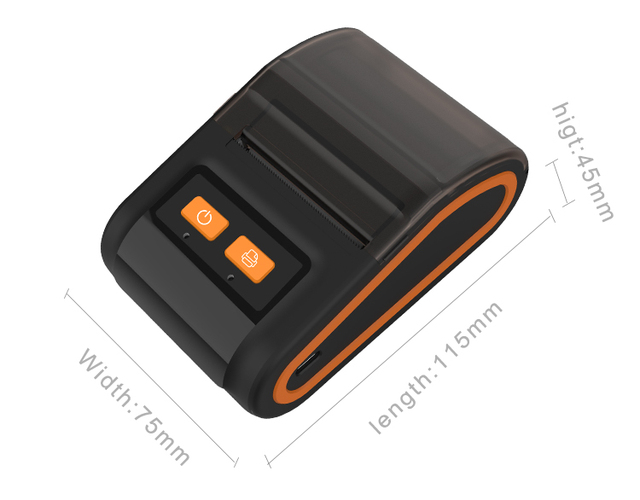 Przenośna drukarka termiczna 58mm Mini rachunek pokwitowań z Bluetooth, bezprzewodowa kieszeń dla Windows, Android, iOS - Wianko - 8