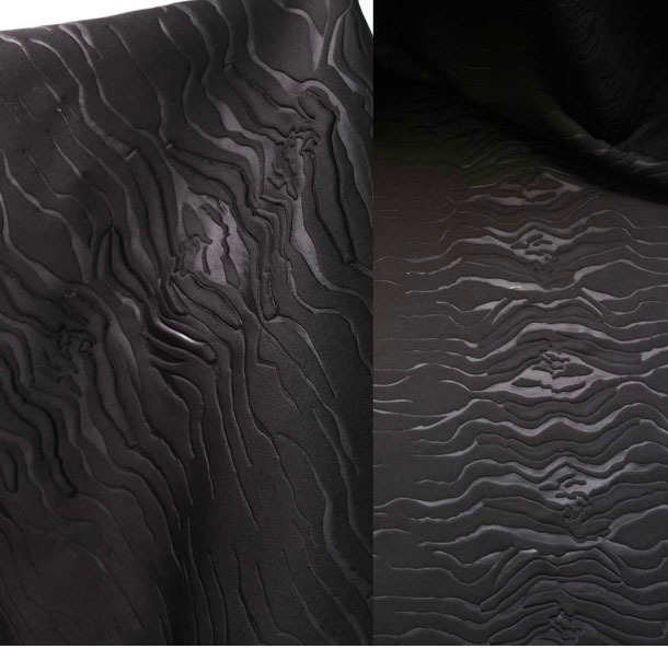 Czarna, laserowo sztywna kosmiczna bawełna - designerka tkanina warstwowa - Wianko - 3