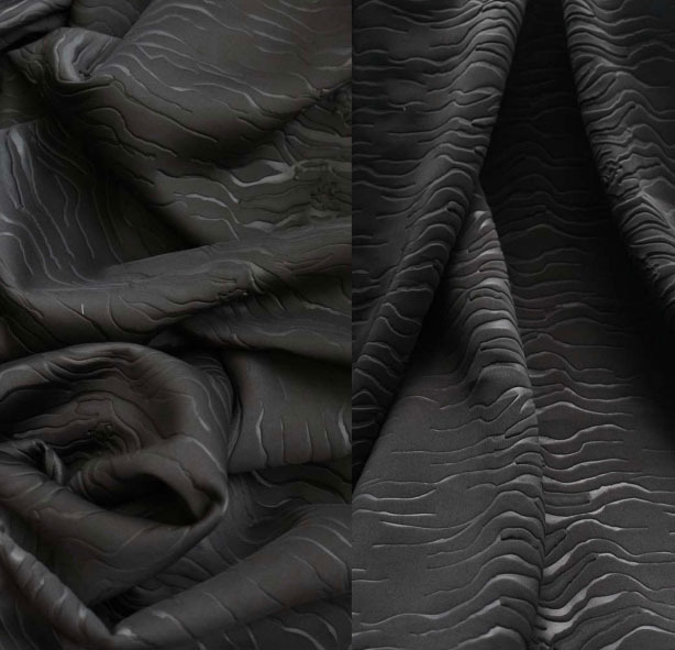 Czarna, laserowo sztywna kosmiczna bawełna - designerka tkanina warstwowa - Wianko - 2