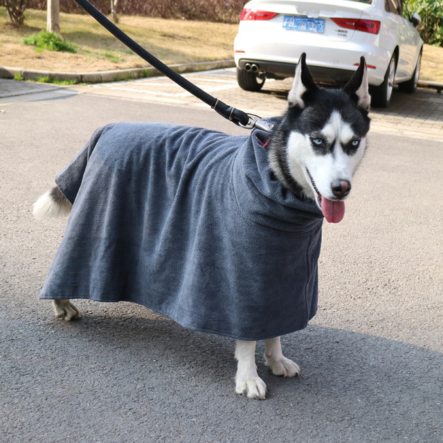 Hodowla ręczników kąpielowych dla psów Pet Dog z poliestru CAWAYI, chłonny i silny do suszenia środków czystości, szlafrok dla zwierząt D1487 - Wianko - 6