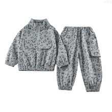 Zestaw ubranek dla dzieci: haftowana bluza i spodnie z motywem niedźwiedzia - garnitur dla chłopców i dziewczynek (2 sztuki) - Wianko - 4