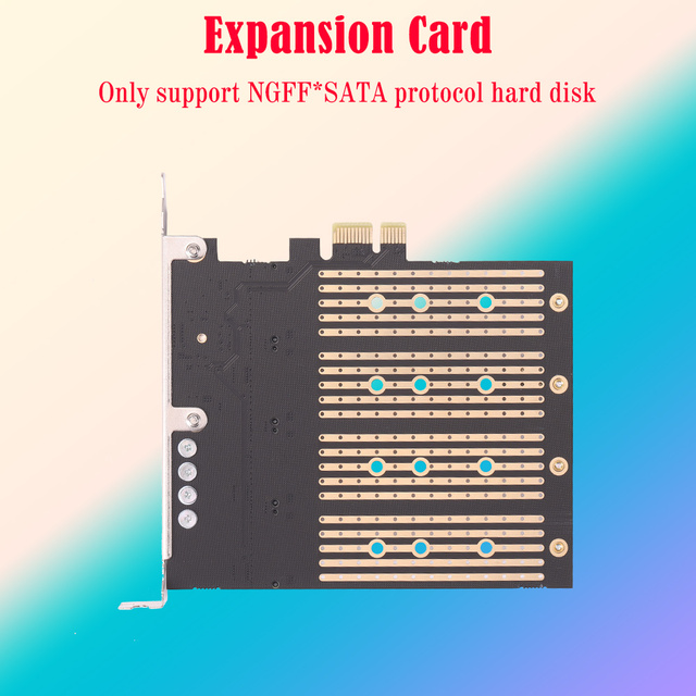 Karta adaptera NVME M.2 do PCI-E 1x M-Key/B-Key SATA Extender - rozszerzenie dla komputera stacjonarnego (2230/2242/2260/2280) - Wianko - 7