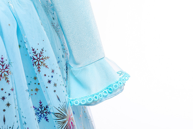 Sukienka karnawałowa królowej śniegu Elsa dla dziewcząt - księżniczka z filmu Disneya, idealna na Halloween i inne okazje - Wianko - 9