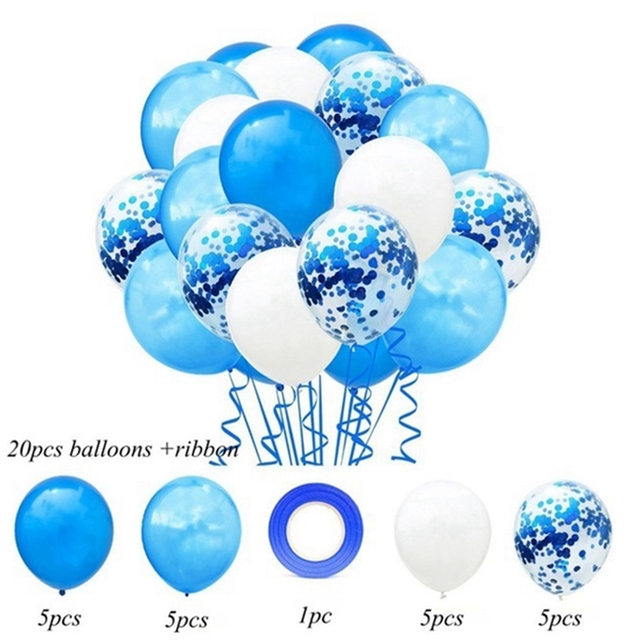 Konfetti lateksowe balony 21 sztuk - dekoracje urodzinowe dla dorosłych i dzieci (1st, 2, 3, 5, 10, 13, 15, 18, 25, 30, 35, 50, 60 lat) chłopiec/dziewczyna - Wianko - 5