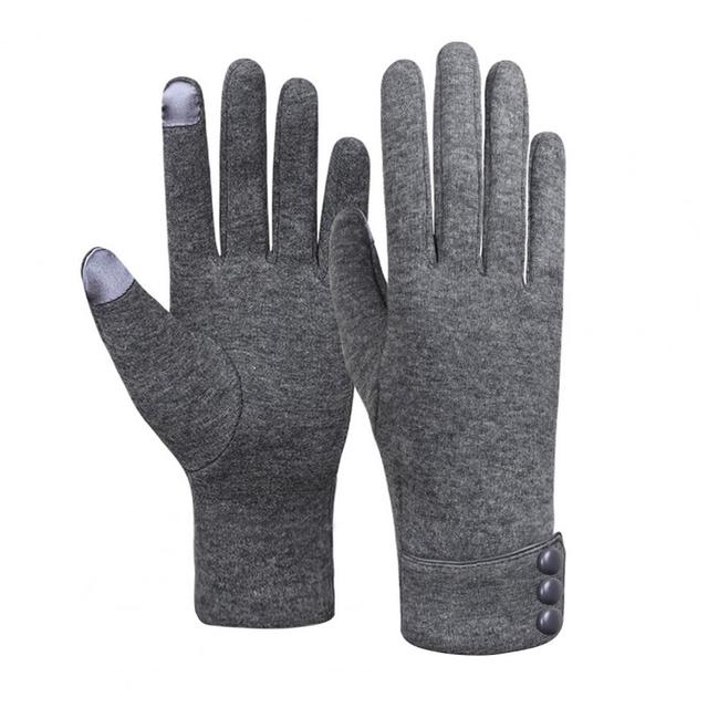 Damskie rękawiczki zimowe 2021, jednokolorowe, sportowe, odporne na zużycie, pełne rękawiczki Touch Screen - Wianko - 14