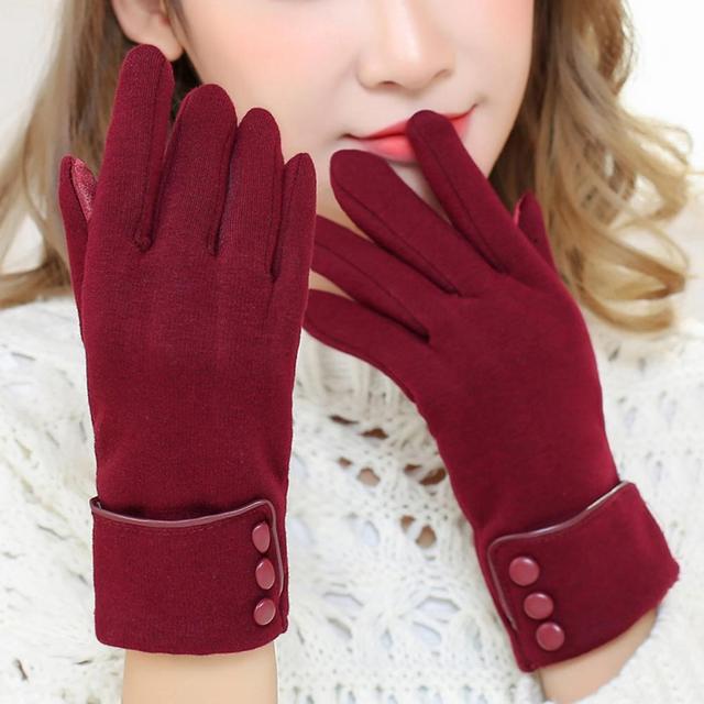 Damskie rękawiczki zimowe 2021, jednokolorowe, sportowe, odporne na zużycie, pełne rękawiczki Touch Screen - Wianko - 2