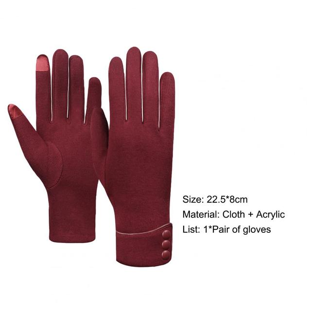 Damskie rękawiczki zimowe 2021, jednokolorowe, sportowe, odporne na zużycie, pełne rękawiczki Touch Screen - Wianko - 17