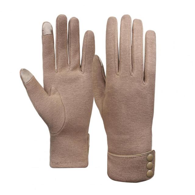 Damskie rękawiczki zimowe 2021, jednokolorowe, sportowe, odporne na zużycie, pełne rękawiczki Touch Screen - Wianko - 15
