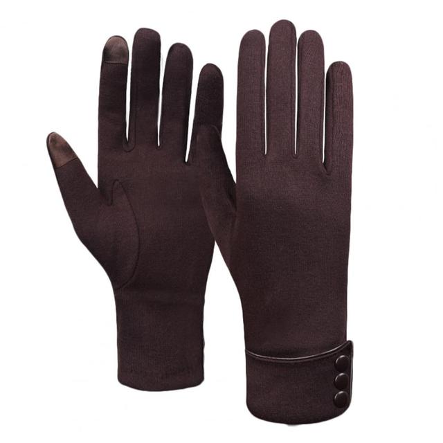 Damskie rękawiczki zimowe 2021, jednokolorowe, sportowe, odporne na zużycie, pełne rękawiczki Touch Screen - Wianko - 13