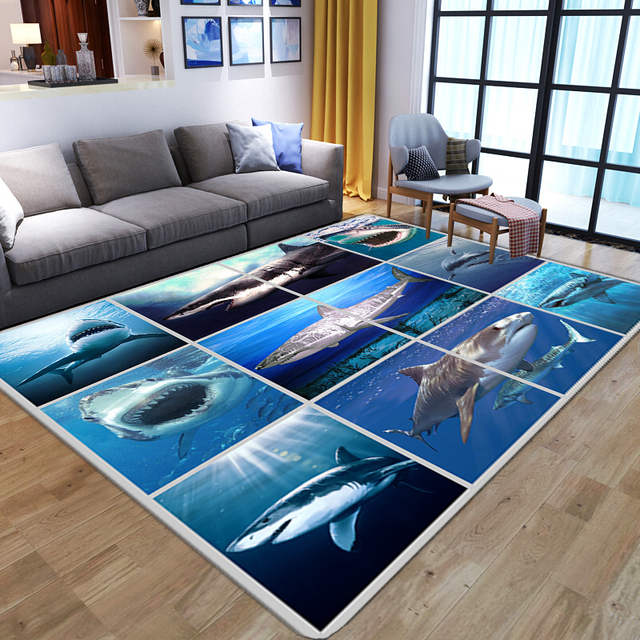 Kreatywny dywan 3D smok dla domu salonu i sypialni - miękka flanelowa mata antypoślizgowa - Wianko - 17