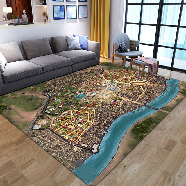 Kreatywny dywan 3D smok dla domu salonu i sypialni - miękka flanelowa mata antypoślizgowa - Wianko - 2