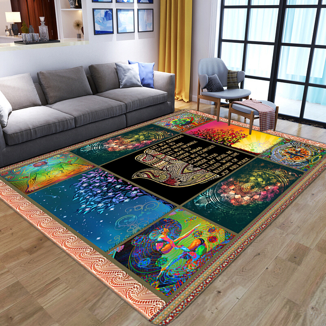 Kreatywny dywan 3D smok dla domu salonu i sypialni - miękka flanelowa mata antypoślizgowa - Wianko - 22