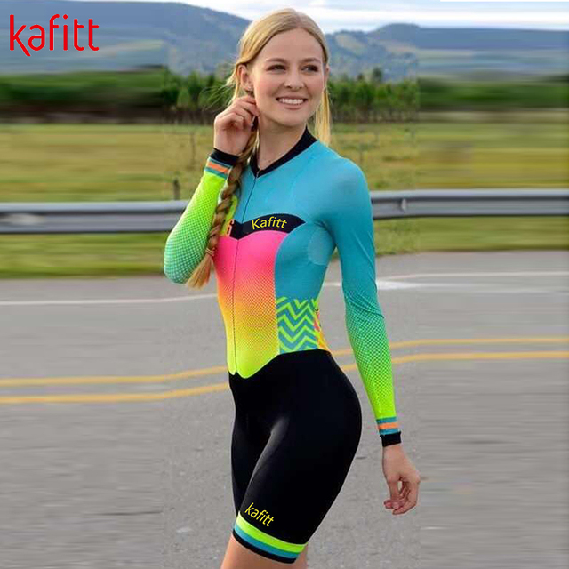 Kombinezon rowerowy damski Kafitt Triathlon z długimi rękawami - Wianko - 12