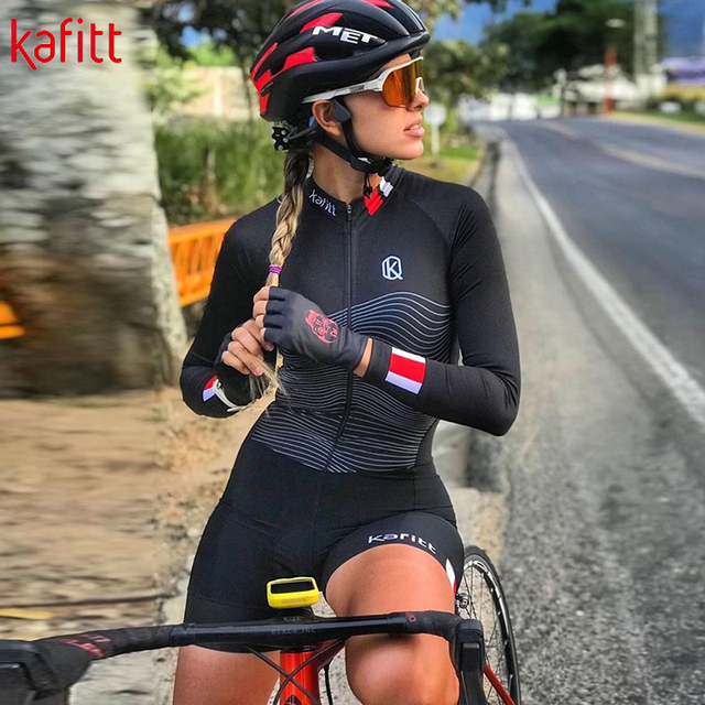 Kombinezon rowerowy damski Kafitt Triathlon z długimi rękawami - Wianko - 5