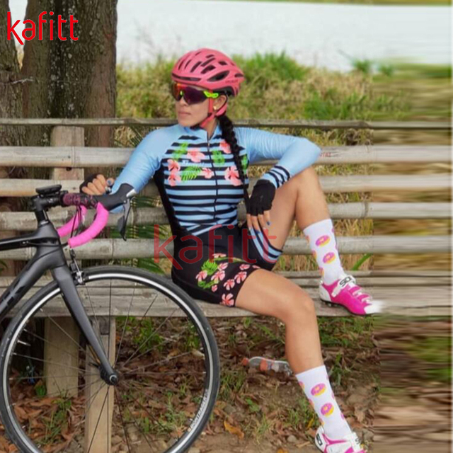 Kombinezon rowerowy damski Kafitt Triathlon z długimi rękawami - Wianko - 11