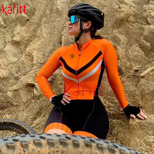 Kombinezon rowerowy damski Kafitt Triathlon z długimi rękawami - Wianko - 17