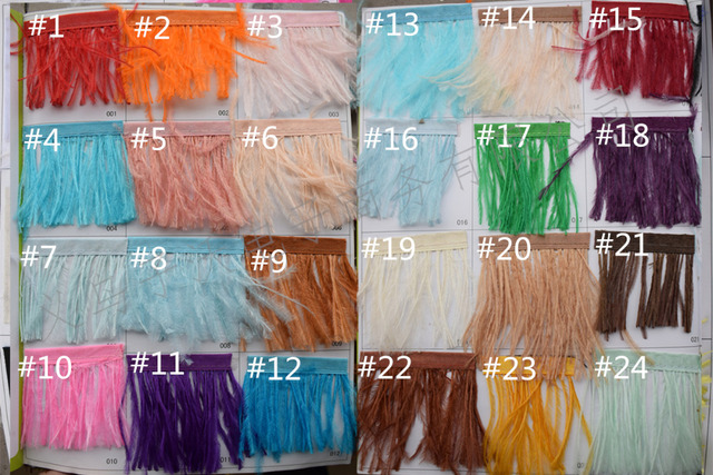 Pióro strusie przycinanej tkaniny 1m - wysoka jakość, puszystość, akcesoria DIY 8-11cm - Wianko - 22