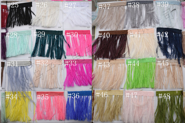 Pióro strusie przycinanej tkaniny 1m - wysoka jakość, puszystość, akcesoria DIY 8-11cm - Wianko - 23