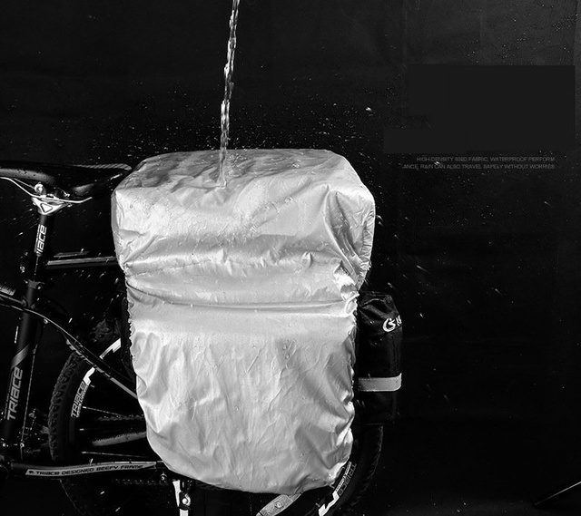 Torba rowerowa z dużą objętością, pasem mocującym i osłoną przeciwdeszczową - Wianko - 10