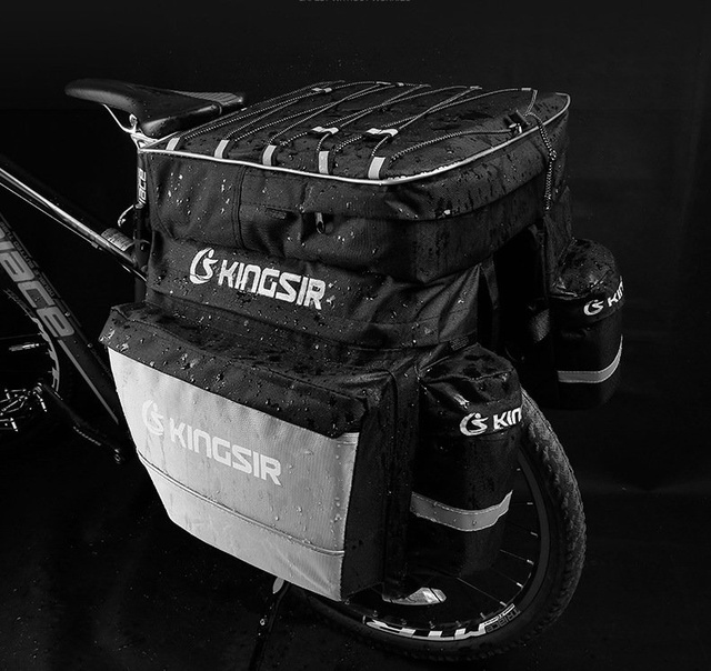 Torba rowerowa z dużą objętością, pasem mocującym i osłoną przeciwdeszczową - Wianko - 11