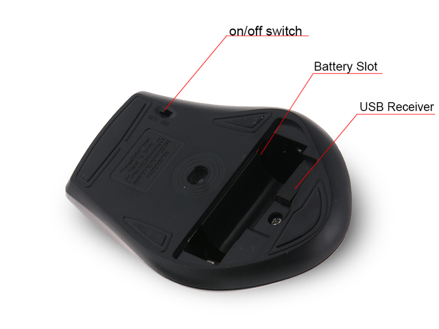 Bezprzewodowa mysz do gier 2.4GHz z odbiornikiem USB - przenośna mysz biurowa do komputera PC i laptopa - Wianko - 9