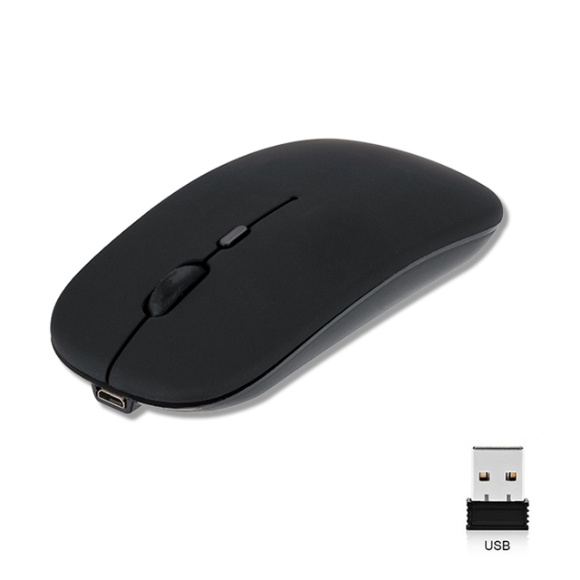 Ultra-cienka mysz bezprzewodowa USB 4.0 i Bluetooth do gier - kompatybilna z iPadem, Maciem, PC, MacBookiem i laptopem - Wianko - 2