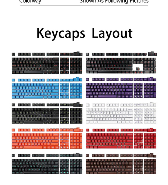SA profil ABS podwójne klawisze do klawiatury mx 87 TKL 104 ANSI – zdobienie w kolorach: czarnym, białym, pomarańczowym, fioletowym, zielonym, niebieskim, żółtym i czerwonym - Wianko - 5