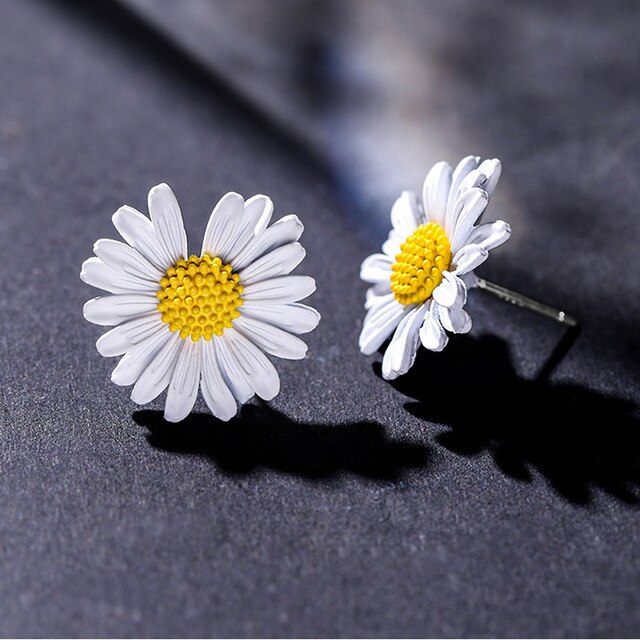 Kolczyki słodka miłość kolorowa mała stokrotka z błyszczącymi kwiatami drobne i eleganckie dla kobiet - Wianko - 11